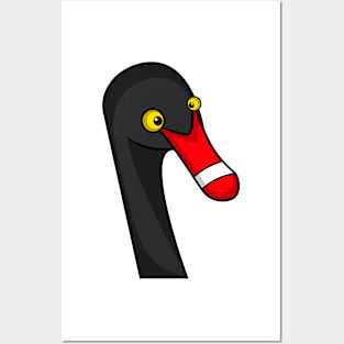 Cartoon Black Swan Posters and Art